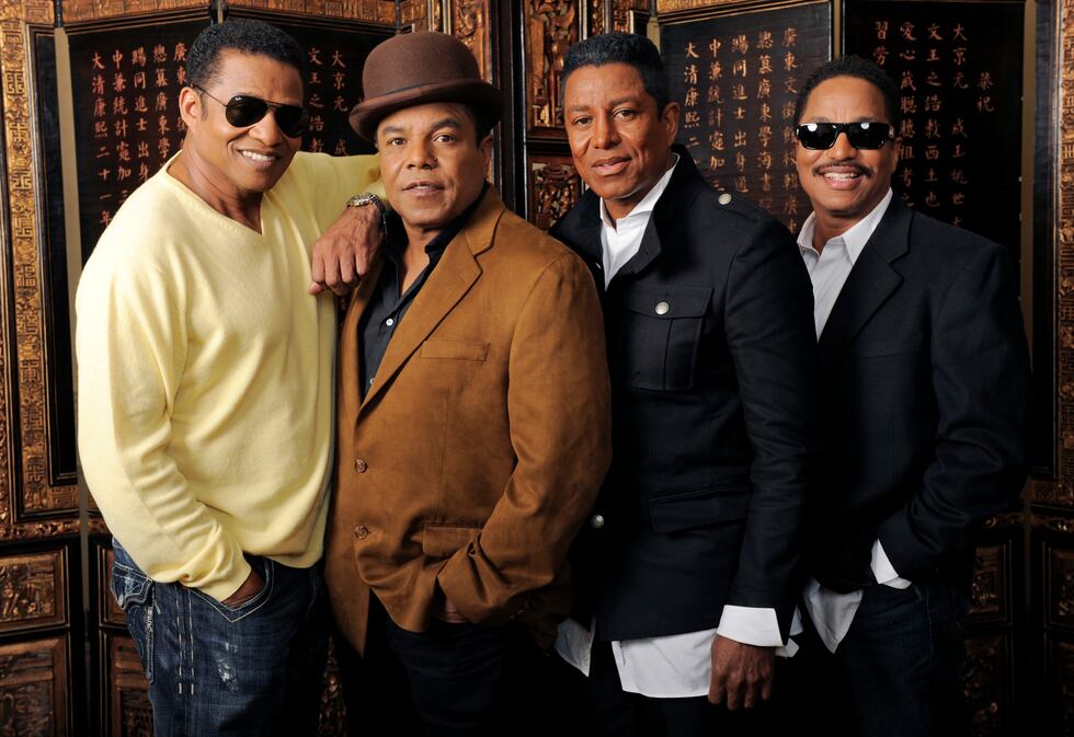 FILE - From left, brothers Jackie Jackson, Tito Jackson, Jermaine Jackson and Marlon Jackson...