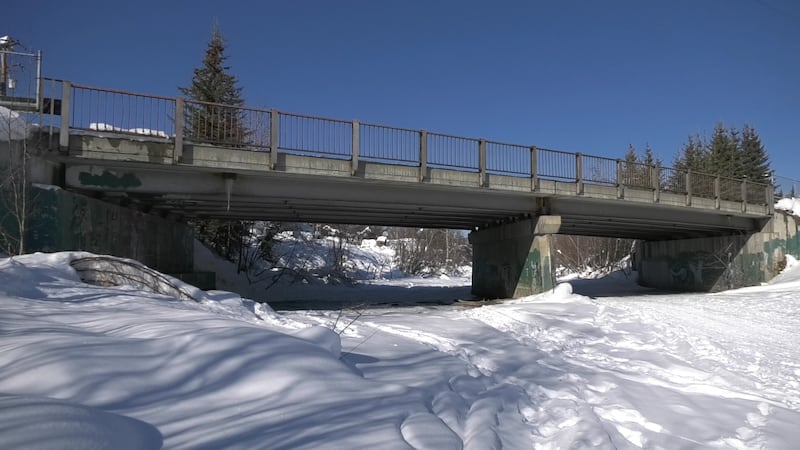 The bridge across the Noyes Slough on Aurora Drive is scheduled to be replaced.