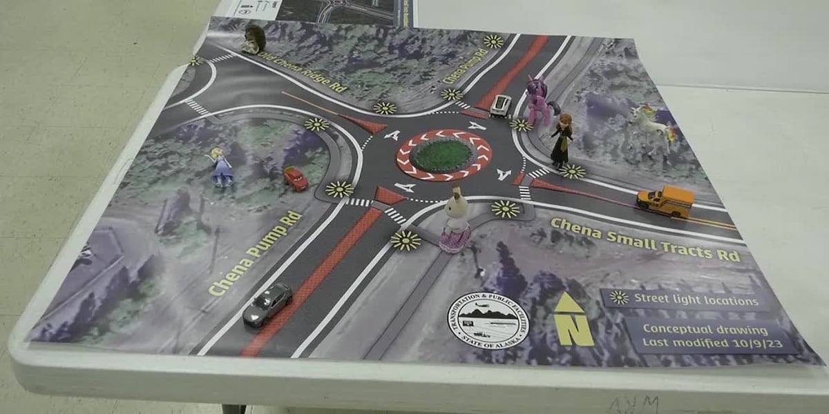 Chena Pump Road roundabout construction to intensify in August, bringing months of detours