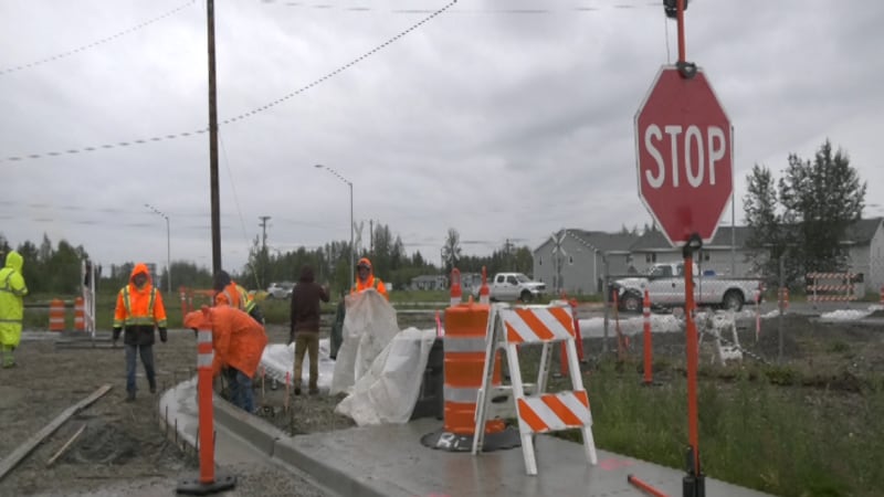 In between Santa Claus Lane and Snowman Lane in North Pole, two intersections are undergoing...